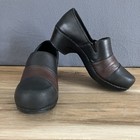 Dansko Shoes Womens Size 7 5 Comfort Clogs Black W brown Leather Slip On