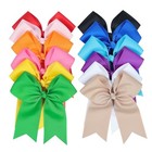 12-pcs 5-inch Large Grosgrain Ribbon Cheer Bows With Alligator Hair Clips -