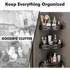 3 Tier Corner Shower Caddy Shelf Corner Bathroom Bath Storage Holder Upgraded