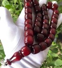 Vintage Islamic Tasbih 108g  33 Beads Red Faturan Style Bakelite Prayer Beads