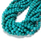 Blue Green Turquoise Smooth Round Beads Size 6mm 8mm 10mm 12mm 15 5  Strand