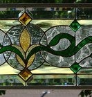 Stained Glass Transom Window Hanging Panel 27 5 8 X 10 5 8  Incl Hooks