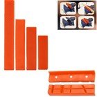 1 Pair Orange 4 5 6 8  Soft Vise Jaws Magnetic Reversible Pads Cover Rubber