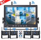 Wireless 10 1   Dvr Quad Monitor 1080p Backup Camera Kit  For Rv Truck trailer