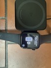 Apple Watch Series 7 45mm Stainless Steel   Ceramic Case Dark Gray Silicone Ban   