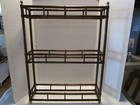 Antique Wall Mounted Mahogany Wood Carved Like Bamboo 3-tier Shelf 32 50 t