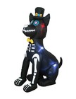 4 Feet Halloween Inflatable Dog Skeleton Spooky Town Skeleton Yard Art D  cor    