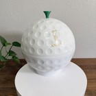 Anucci Golf Ball Ice Bucket Dimpled Green Tee Handle Plastic Vintage