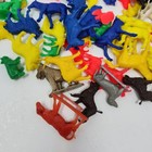 Lot Of 100  Vintage Marx Plastic Animals Farm Sheep Dogs Cats Chicken Colorful