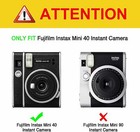 Case For Fujifilm Instax Mini 40 Instant Camera Vegan Leather Bag Cover   Strap