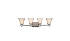 Brushed Nickel And Frost Glass 4 Light Bath Wall Fixture Orig  435