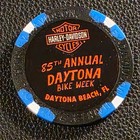 Daytona Hd 85th Bike Week   Florida  black blue Wide Print  Harley Poker Chip