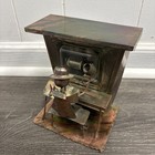 Vintage Copper Tin Metal Drinking Man Piano Player Music Box Bar Hong Kong