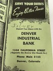 Vintage Dime Coin Saver Book Denver Industrial Bank Free Shipping Dime A Day Gr