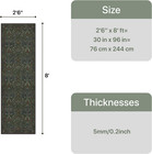 Floral Washable Runner Rug 2   6   x8     Non-slip Long Hallway Carpet For Entryway  K