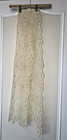 Beautiful Vintage French Lace Edging Runner - Tulle Embroidered - Floral Design 