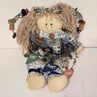 Vintage Primitive Home Sweet Home Rag Doll Angel Shelf Sitter Folk Art Decor