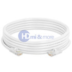 2x 15ft Cat5e Cable Ethernet Lan Network Cat5 Rj45 Patch Cord Internet White