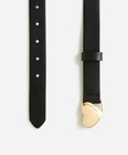 Nwt J crew Crewcuts Girls  Heart-buckle Leather Belt  Black  Sz L