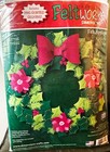 Christmas Wall Hanging Kit 16  Holiday Wreath  Kit  Dimenmions 8151 Bright Felt