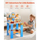 Uimoso Wooden Tool Bench For Kids 3 Years  Toy Workbench Pretend Play Toy Kits
