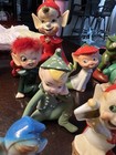 Vintage Ceramic Elf Pixie Figurines 13 Japan Christmas Kitchen