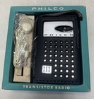 Vintage 1950   s Philco Nt-600 Transistor Am Radio Box Case Accessories Works Read