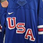 Nike Team Usa Thompson  72 Hockey Jersey Blue Dri-fit Officially Licensed L