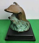 Aqua Bronze 4  Coralei  Cold Cast Bronze Whale Tail Sculpture