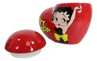 Vintage Red Heart Shaped Love Betty Boop Ceramic Cookie Jar Collectible Figurine