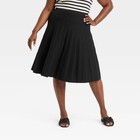 Women s Pleated Midi Sweater Skirt - A New Day