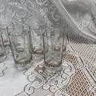 Vintage 1987 Set Of 7 Arby s Christmas Holly   Berry Drinking Mugs
