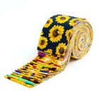 2 5 Inch Sunflowers Jelly Roll 100  Cotton Fabric Quilting Strips 17 Pcs Pre Cut