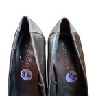 Marc Fisher Shoes Womens Size 8 5 Silver Pointed Toe Glitter Heel Pumps Dress