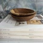 Vintage Mcm Hand Turned Small Wood Serving Bowls Set Of 2