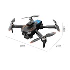 Rc Drone With 6k Hd Esc Dual Camera Wifi Fpv Foldable Quadcopter 3 Battery Black