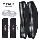 Us 2x Godox Fw22 90 Softbox 22x90cm 9 x 35  Studio Flash Honeycomb Grid Softbox