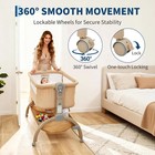 3-in-1 Baby Bassinet Crib  Adjustable Portable Bedside Sleeper Bassinet Beige