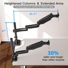 Long Arm Monitor Mount  13 To 32 Inch Computer Desk Mount  Extra Long Adjusta   