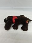 Collar tag 8  Pound Puppies Chocolate Newborn Puppy Dog Plush Stuffed Animal Vtg