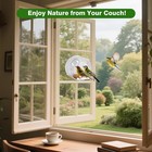 Bird House Feeder Clear Plastic Round Canteen Hopper-style Hanging Seed Outdoor