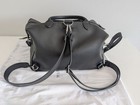 Mina Baie Emmy Midi Black Vegan Leather gunmetal Baby Diaper Bag  Tote  Backpack
