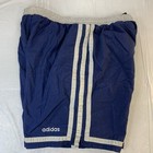 Vintage 90s Adidas Shorts Men   s Xl Blue Nylon 3 Striped Soccer Jogging Pockets