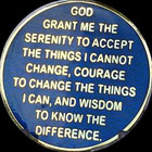2 Year Aa Medallion Blue Gold Plated Alcoholics Anonymous Sobriety Chip Coin Two