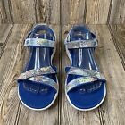 Skechers Womens Go Golf Blue Multicolored Comfort Arch Strappy Sandals Size 10