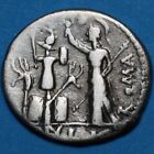 Roman Coin Republic  Silver Denarius  M  Furius Philus Ca 119 B c  Rome