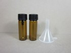 Two Pocket Vials For Sweetener spice One Cap With Round Spoon   White Funnel