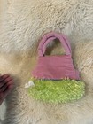 Webkinz Pink And Green Classic Plush Pet Carrier Bag Purse Pom Pom 11    Accessory