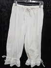 Womens Bloomers Pantaloons Drawers White  One Size See Measurments New