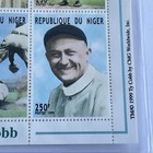Vintage 1999 Ty Cobb Niger Postage Stamps Sheet